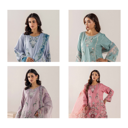 UTT-19 VOL 5 Embroidered Printed Linen Festive Collection by Traditional Thread