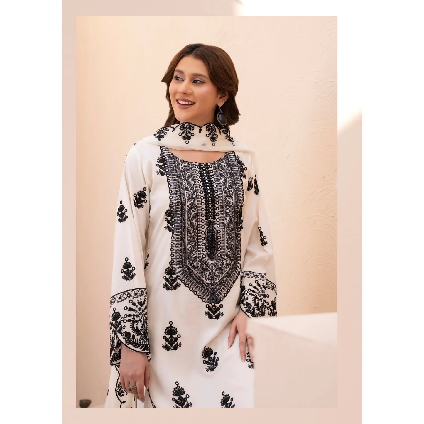 UA-179 Embroidered Linen Festive Collection by Umnaa
