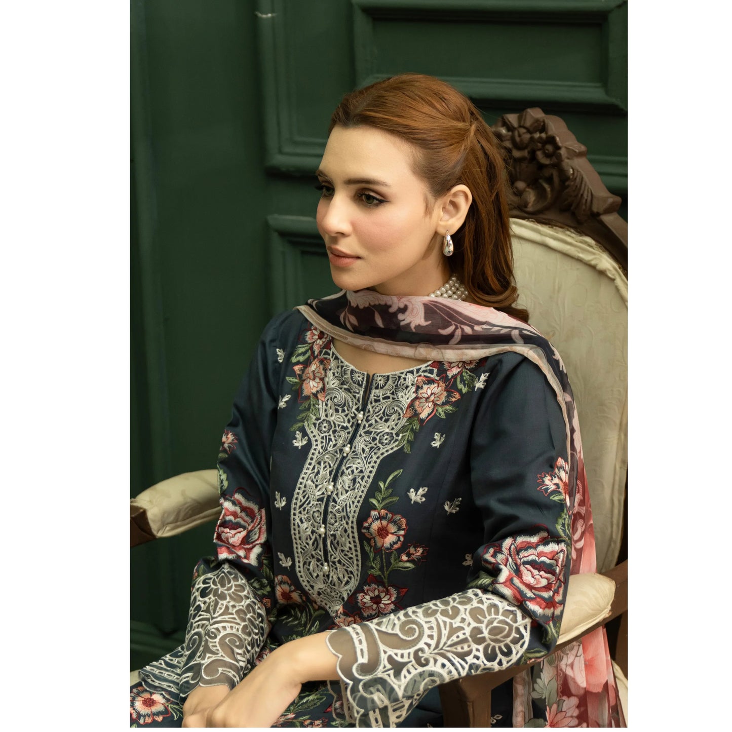 UMRZ-58 Embroidered Linen Collection 3 Pc By Rangz Asian clothes Ready to Wear