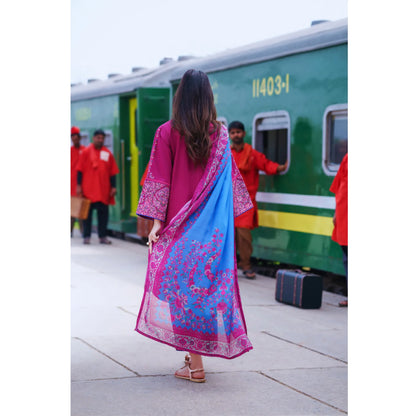 UCA-39 SafarNama Summer Embroidered Cotton Dress with Printed Silk Dupatta | Women’s Wear Pakistani Designer Outfit by Casuallite