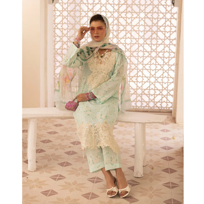 UMS-63 "Limelight" by Simrans Embroidered Printed Pure Lawn 3 Pc Collection Ready to Wear Pakistani Asian clothes