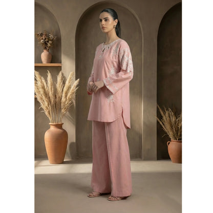 UA-196 Embroidered Cotton Lawn Co-Ords Set by Umnaa Ready to Wear Pakistani Asian casual Modest clothes