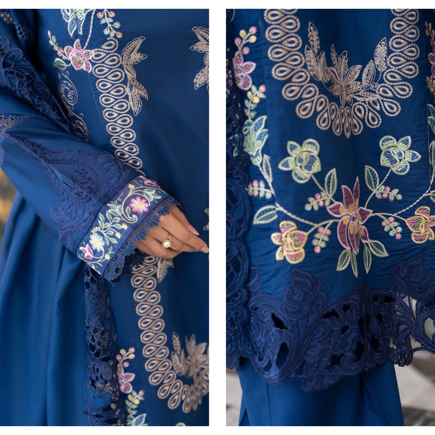 RA-31 Range-e-Eid Embroidered Lawn 3 Piece Collection by Raniya.h | Ready to Wear Pakistani Asian clothes