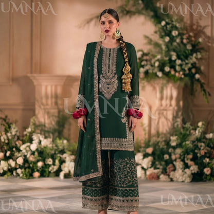 UA-210 Embroidered Chiffon Sharara Festive Collection by umnaa | Ready to Wear Pakistani Asian clothes