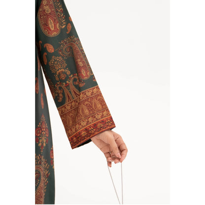 UA-215 " Printed Poly Silk Lawn Kaftan Style Co Ord Set Collection by Umnaa | Ready to Wear Pakistani Asian clothes
