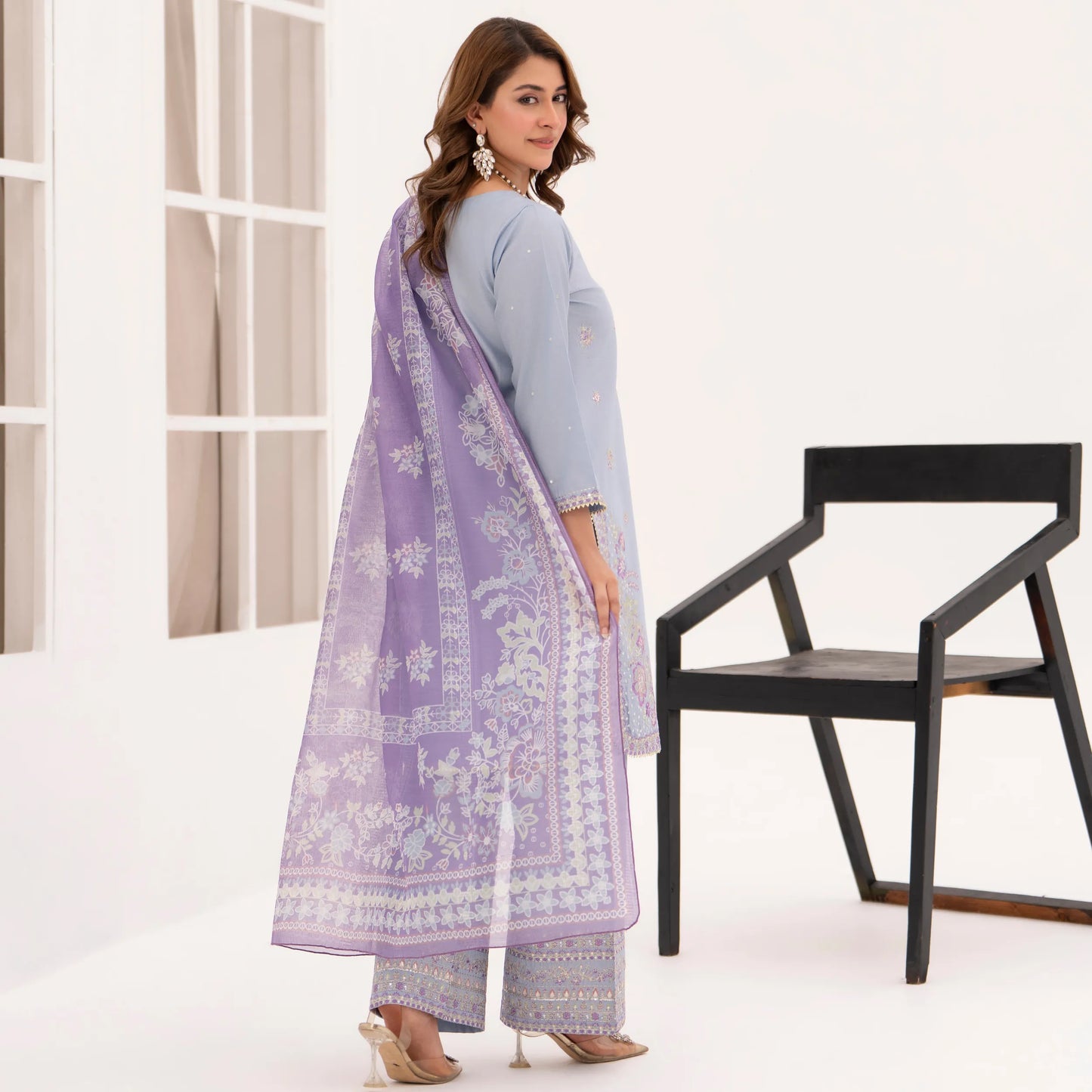 UA-216 Embroidered Cambric Cotton Collection by Umnaa | Ready to Wear Pakistani Asian clothes