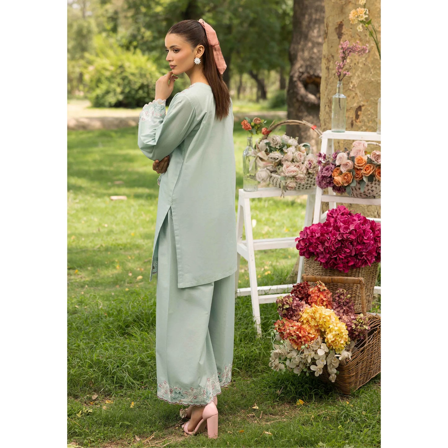 UMS-66 "Image Kari" Embroidered Lawn Co-Ords Set by Simrans | Ready to Wear Pakistani Asian clothes