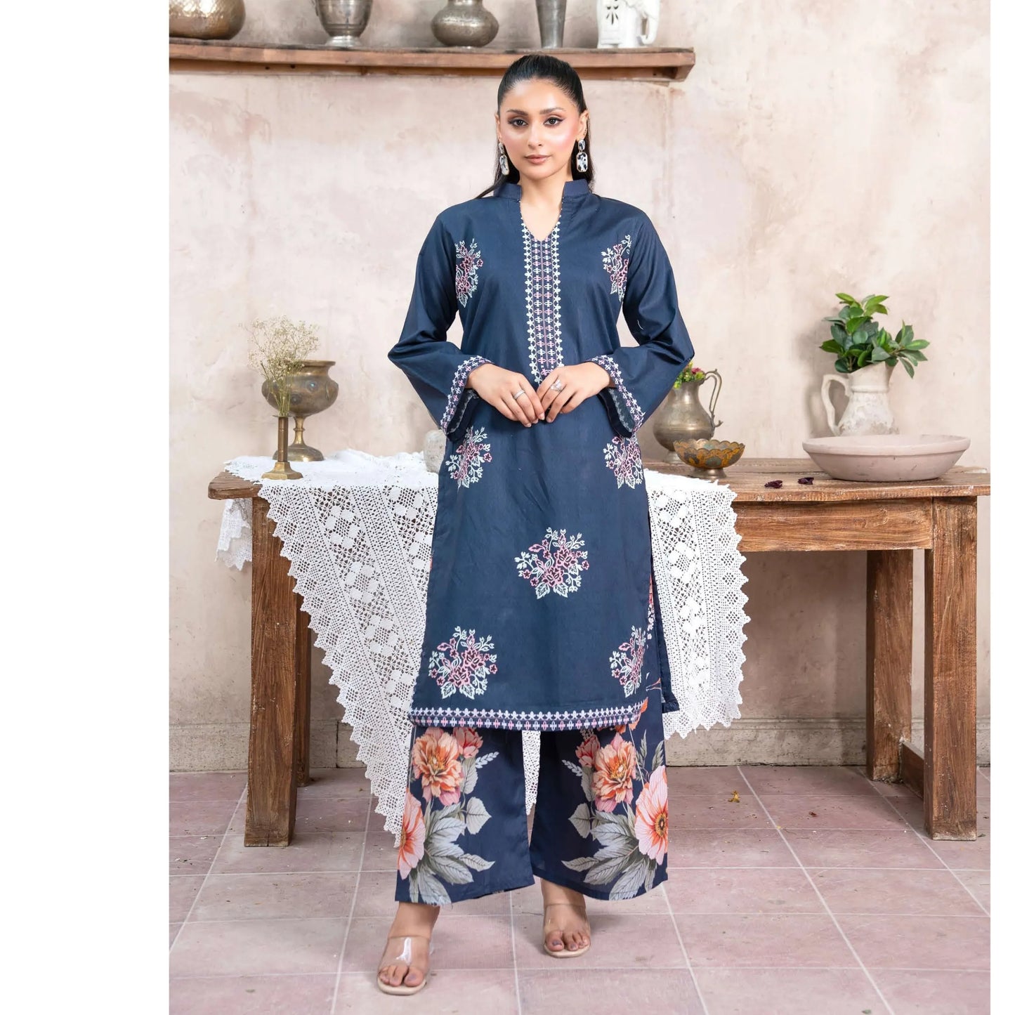 UMRZ-64 "Reat" by Rangz Embroidered Lawn Co Ord set collection| Ready to Wear Pakistani Asian clothes