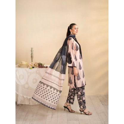 RA-37 Embroidered Printed Lawn Dress with Printed Cotton Silk Dupatta | Women's 3 Piece Summer Suit