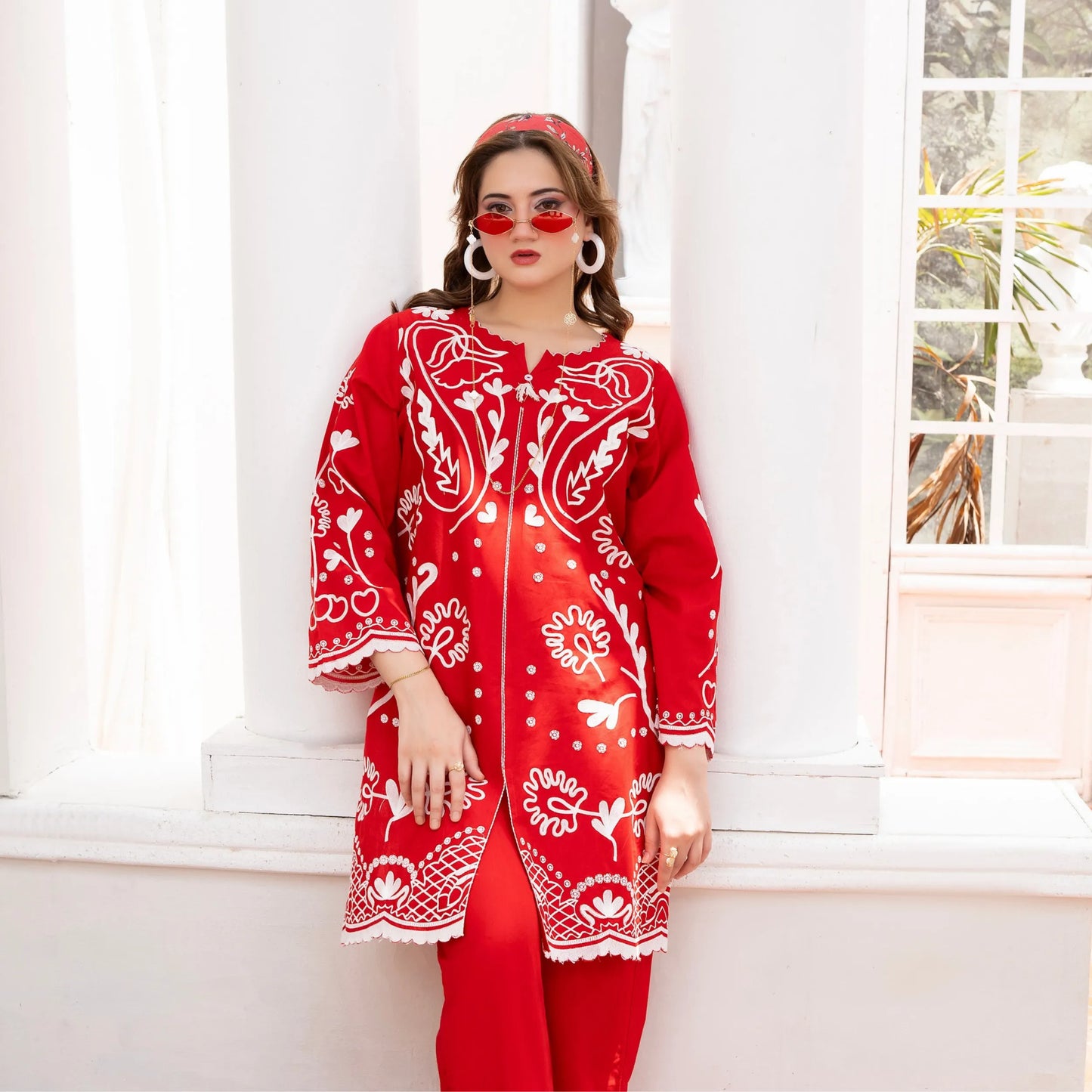 UA-243 Embroidered Lawn Summer Lawn Co-Ords Set by Umnaa