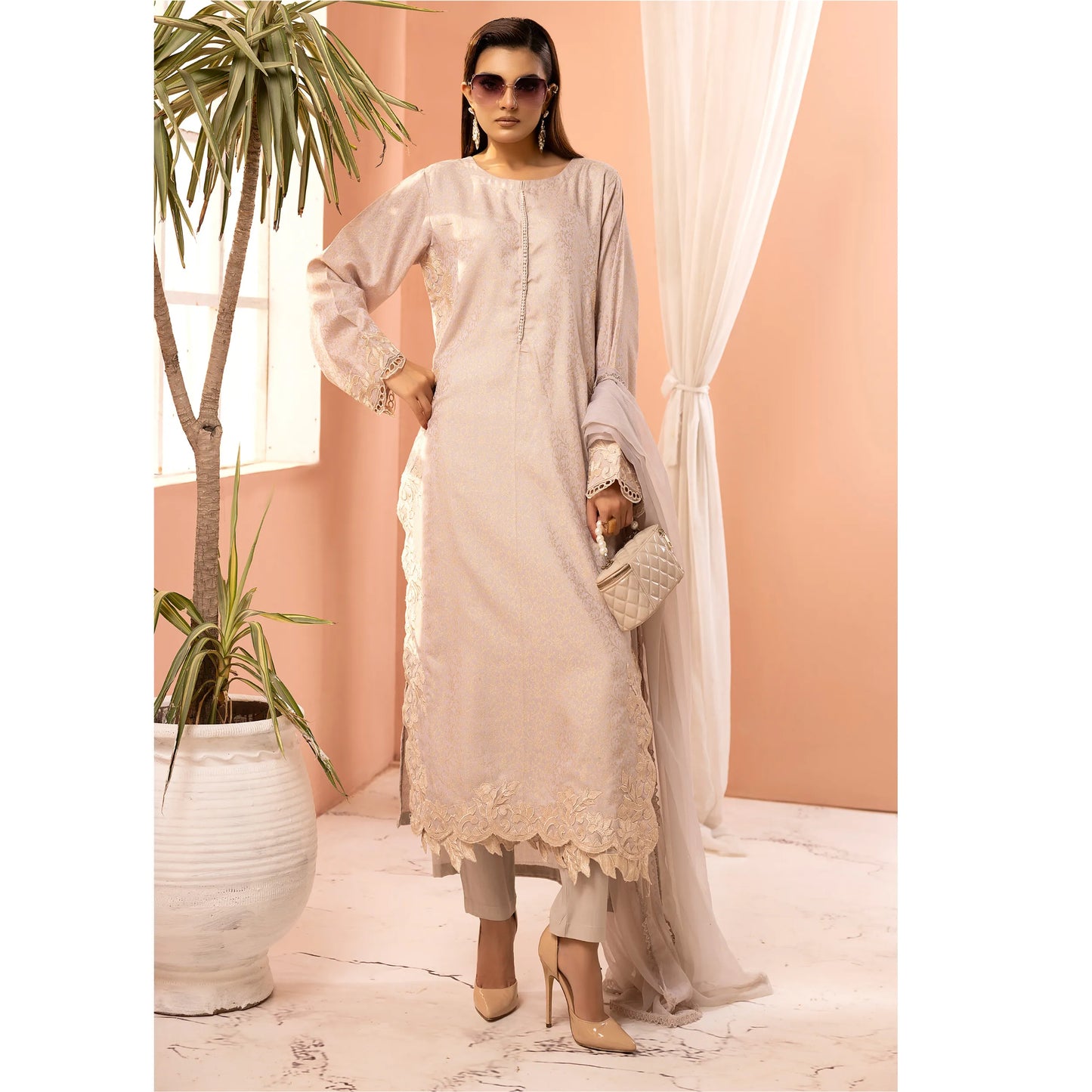 UMS-68 Florence Embroidered Visocse 3 pc Collection | Simrans