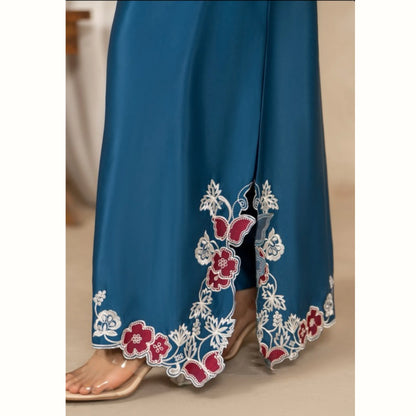 RA-39 Embroidered kaftan 2 Pc - Raniya.h