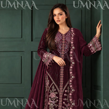 UA-314 Embroidered Luxury Velvet Collection | Umnaa