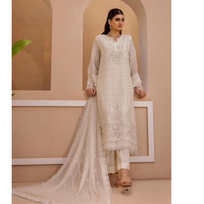 UTT-10 "Chantelle" Embroidered Chiffon Festive Collection by Traditional Thread