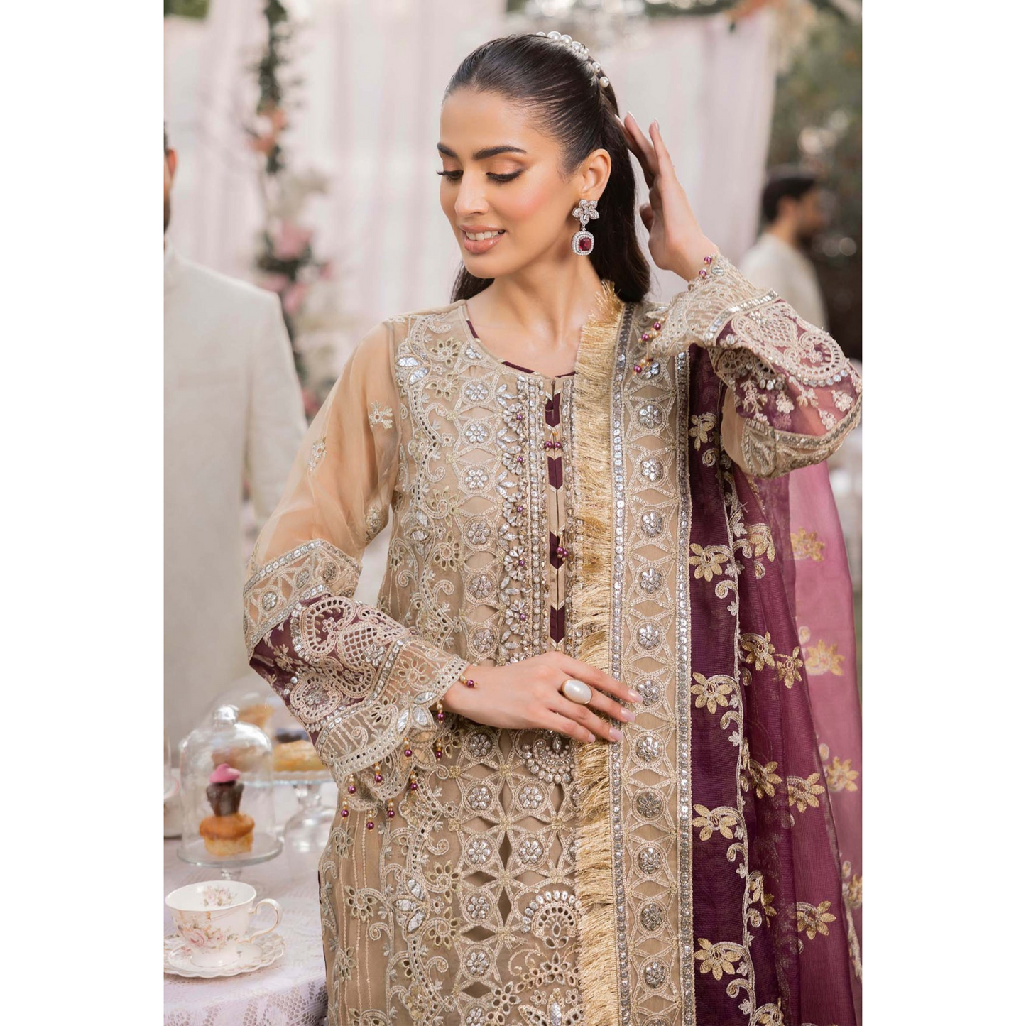 UTT-04 Embroidered Luxury festive 3 Pc Pakistani Dress | Ready to wear | Traditional Thread
