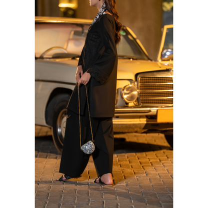 UCA-18 2 Pc Casual Cotton Farshi Shalwar Chikenkari Co-Ords Set | Ready to Wear | Casuallite