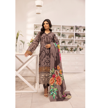 3 Pc Luxury Khaddar Ready to Wear Embroidered Printed Collection by Simrans