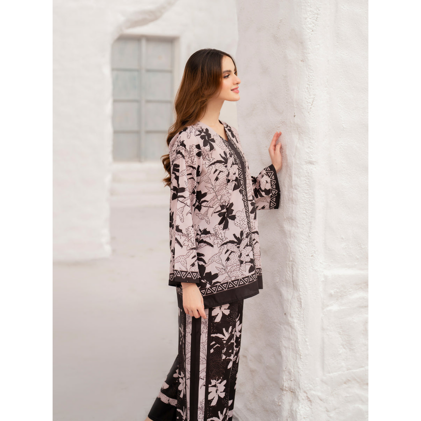 2 Pc Mother & Daughter Pakistani Printed Co-ord Set Collection by Garnet