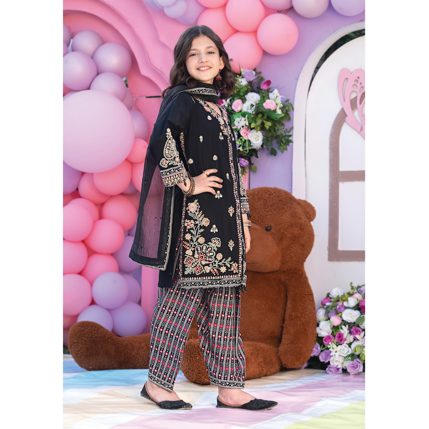 UAL-03 Kids 3 Pc Luxury Festive Cambric Cotton Eid Collection by Allys