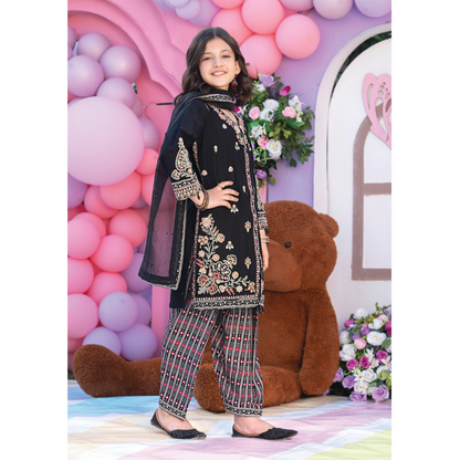 UAL-03 Kids 3 Pc Luxury Festive Cambric Cotton Eid Collection by Allys