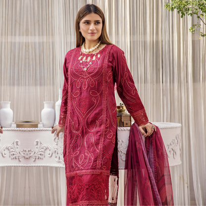 UTT-02 Embroidered Viscose 3 Pc Pakistani Dress | Eid Ready to wear | Traditional Thread