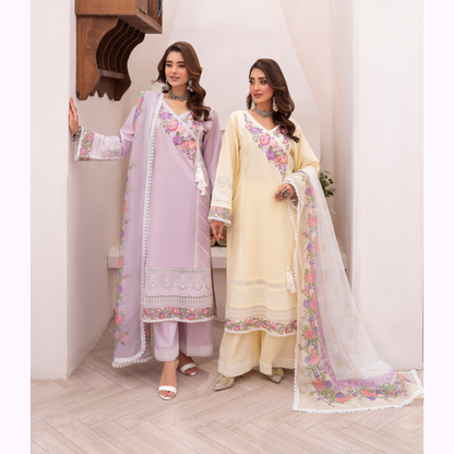 KC-1481 Embroidered Luxury Chikankari Cambric Cotton Collection | Ready to Wear | Karma Collection
