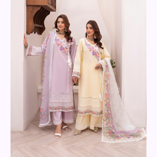KC-1481 Embroidered Luxury Chikankari Cambric Cotton Collection | Ready to Wear | Karma Collection