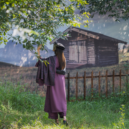 UCA-32 "Khunki" Embroidered Dhanak with Pashmina Wool Shawl Winter Collection by Casuallite