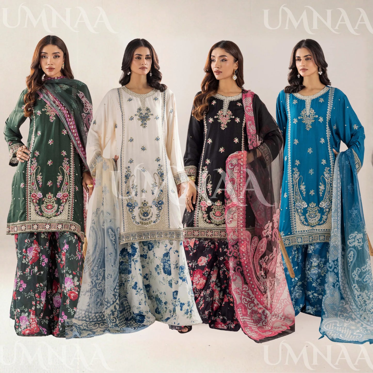 UTT-18 VOL 4 Embroidered Printed Linen Festive Collection by Traditional Thread