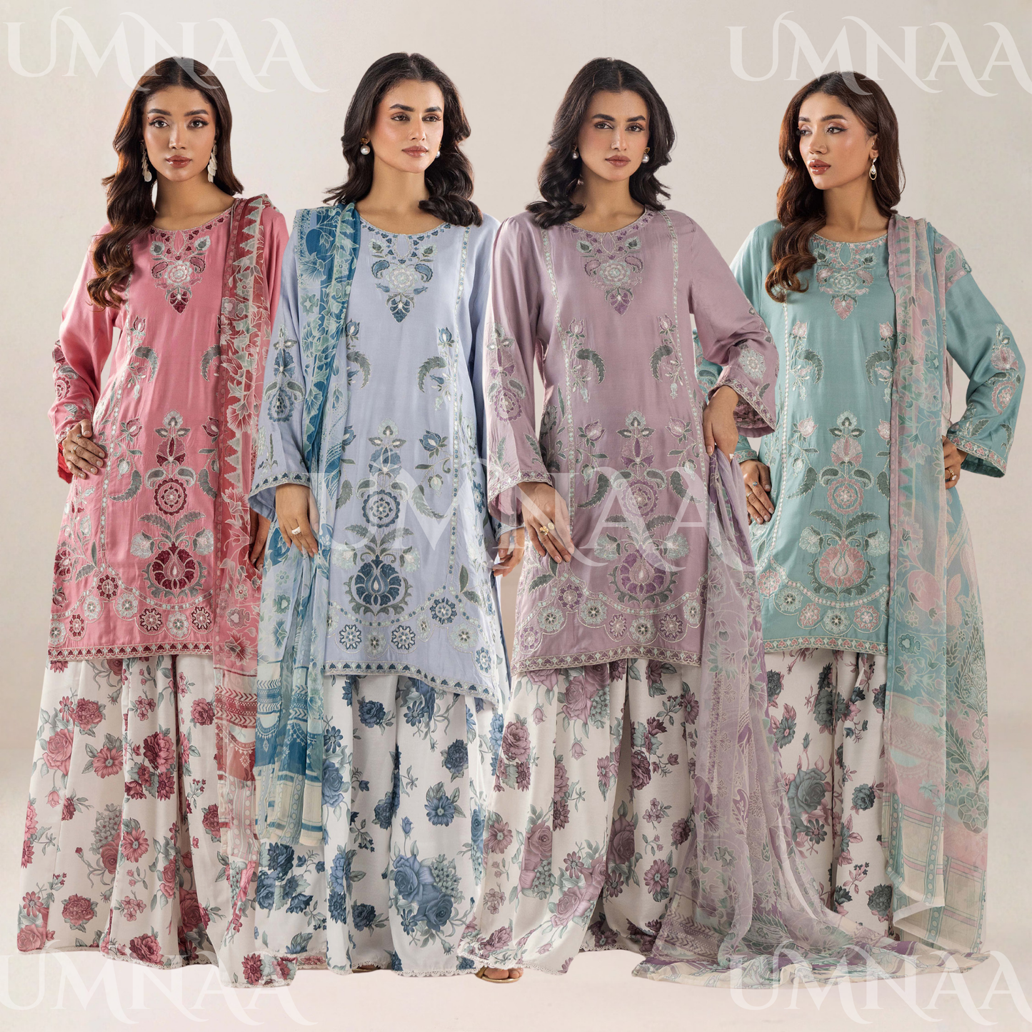 UTT-19 VOL 5 Embroidered Printed Linen Festive Collection by Traditional Thread