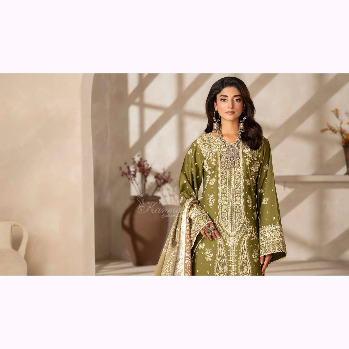 KC-1560 "Ferisha" Embroidered Festive Collection by Karma Collection