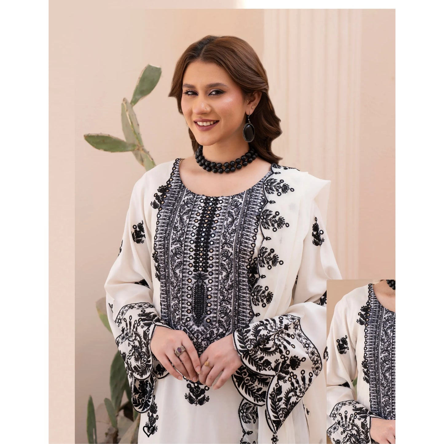 UA-179 Embroidered Linen Festive Collection by Umnaa