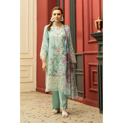 UMRZ-58 Embroidered Linen Collection 3 Pc By Rangz Asian clothes Ready to Wear