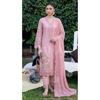 UA-191 Embroidered Cotton Collection 3 Piece | Ready to Wear | Asian clothes