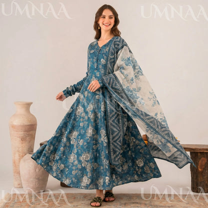 UA-197 Printed Poly Lawn frock 3 Pc Collection Ready to Wear Pakistani Asian clothes