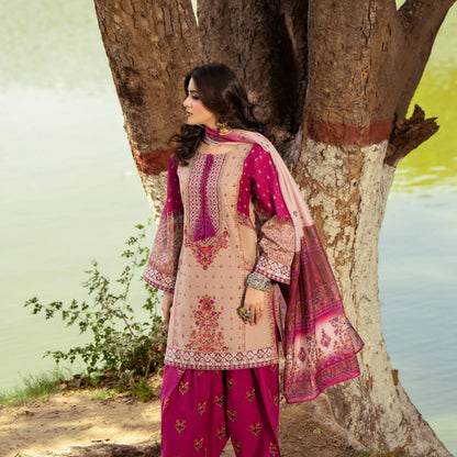 KC-1572 "Sunheri" Embroidered Festive Cambric Cotton Collection by Karma Collection