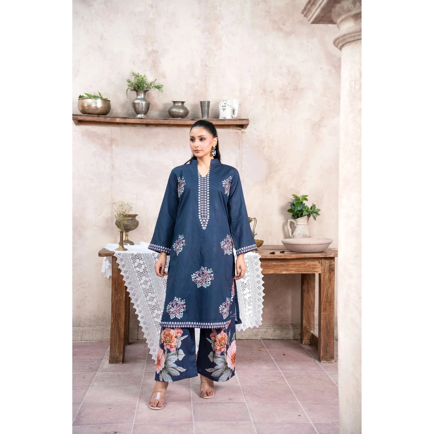 UMRZ-64 "Reat" by Rangz Embroidered Lawn Co Ord set collection| Ready to Wear Pakistani Asian clothes