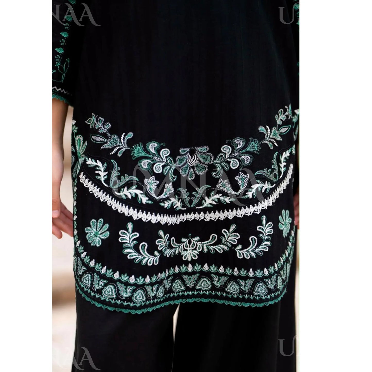 UA-277 Embroidered Trendy Cotton Co-Ord Set | Umnaa