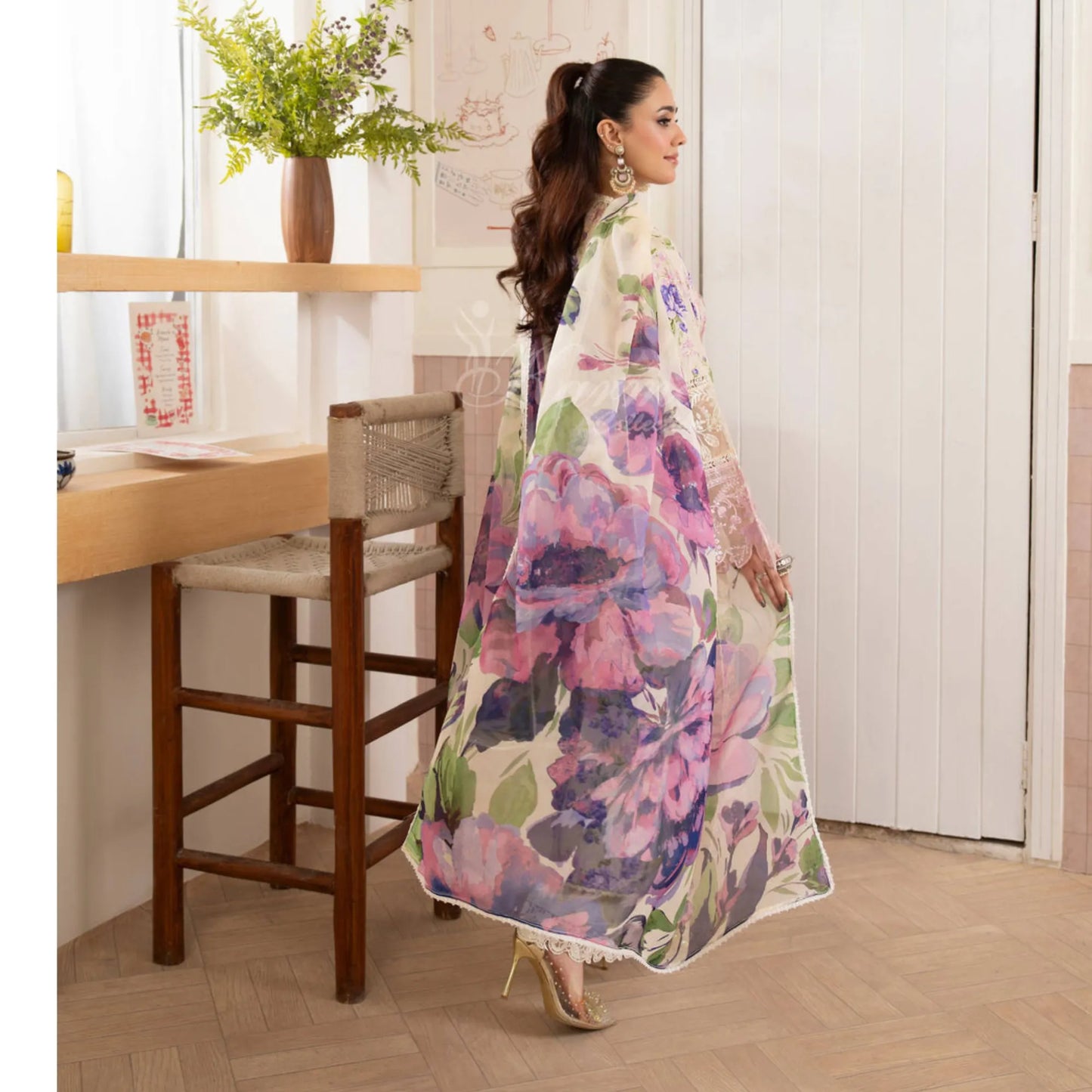 "Flora" Embroidered Lawn 3 Pc Collection | Karma Collection