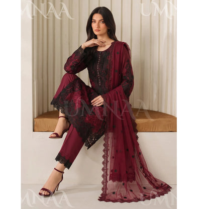 UA-283 Embroidered Chiffon 3 Pc Collection | Umnaa