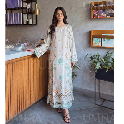 UA-284 Printed Shamooz Silk Printed Kaftan Style Co-Ord Set| Umnaa