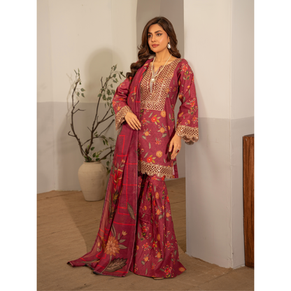RA-14 3 Pc Embroidered printed Lawn Collection | Raniya.h |