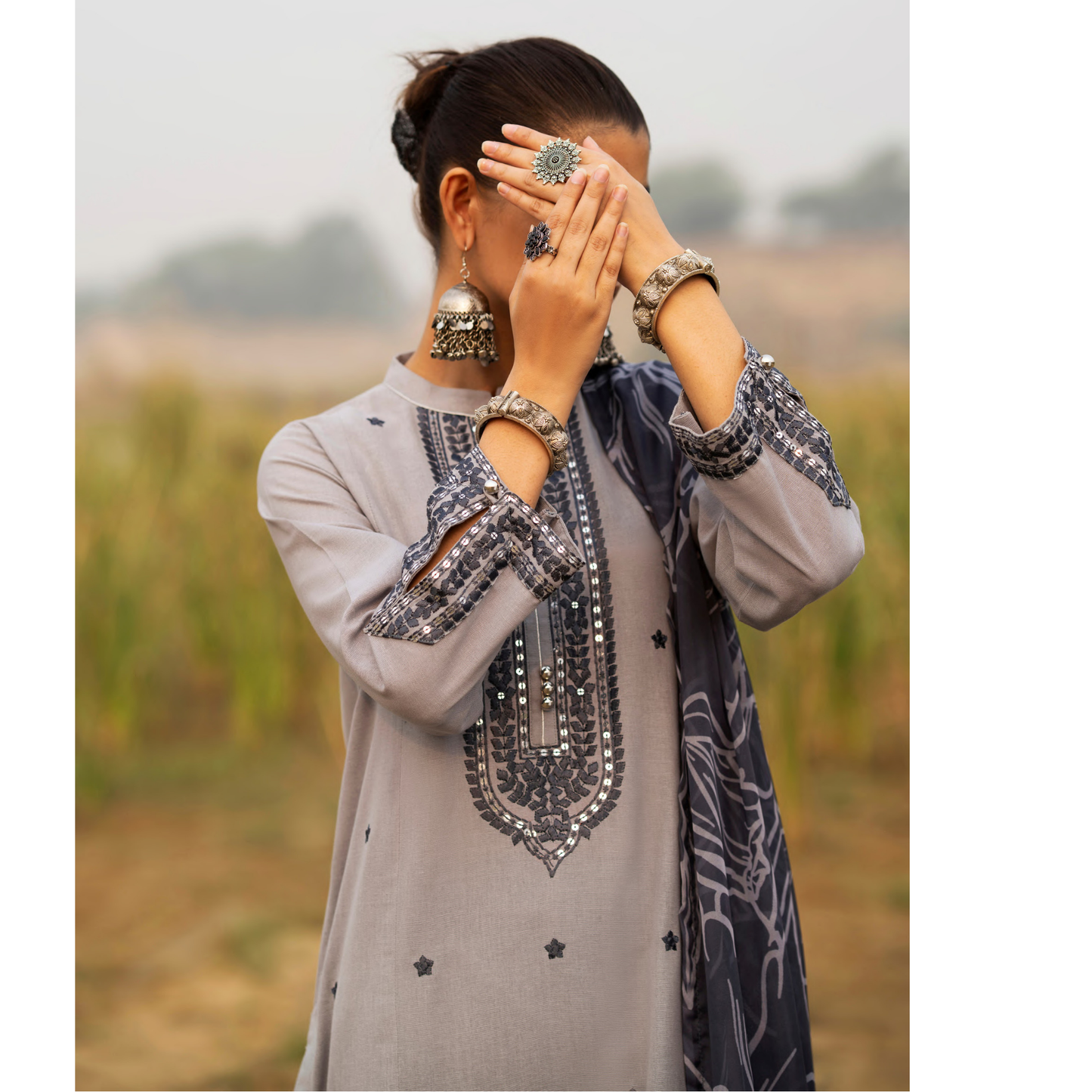 3 Pc Embroidered Khaddar Ready to Wear Collection by Casuallite | UMCAE0901
