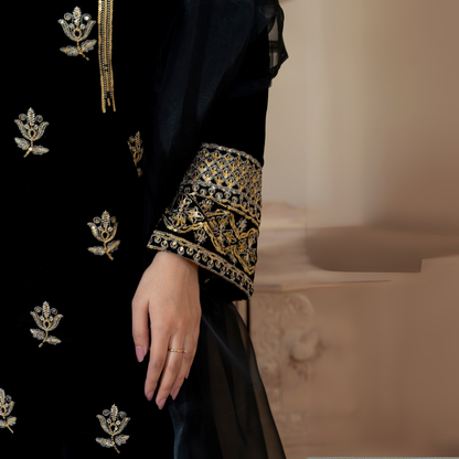 3 Pc Luxury velvet Dress | Winter Collection | Raniya.h | UMRAH01001