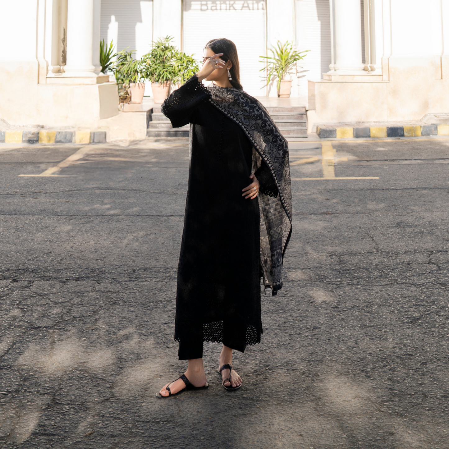 UCA-22 3 pc Summer Cotton Lawn Monochrome Collection | Ready to Wear | Casuallite