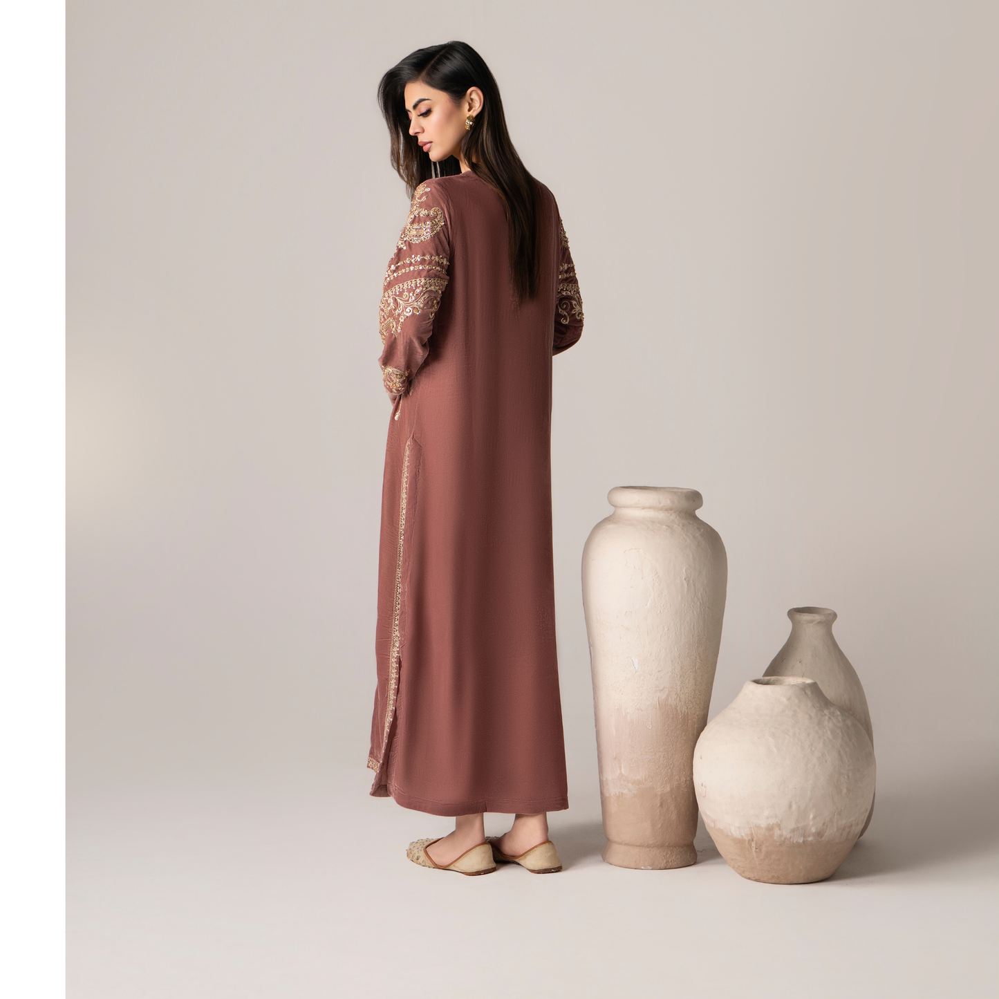 RA-26 Velvet Kaftan Dress Collection| Embroidered 1 Piece Festive Wear