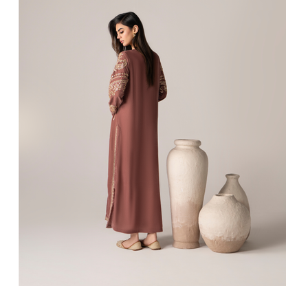 RA-26 Velvet Kaftan Dress Collection| Embroidered 1 Piece Festive Wear