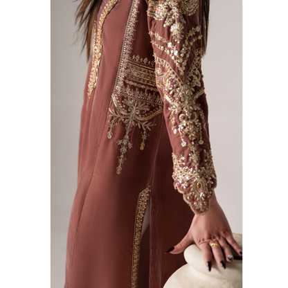 RA-26 Velvet Kaftan Dress Collection| Embroidered 1 Piece Festive Wear
