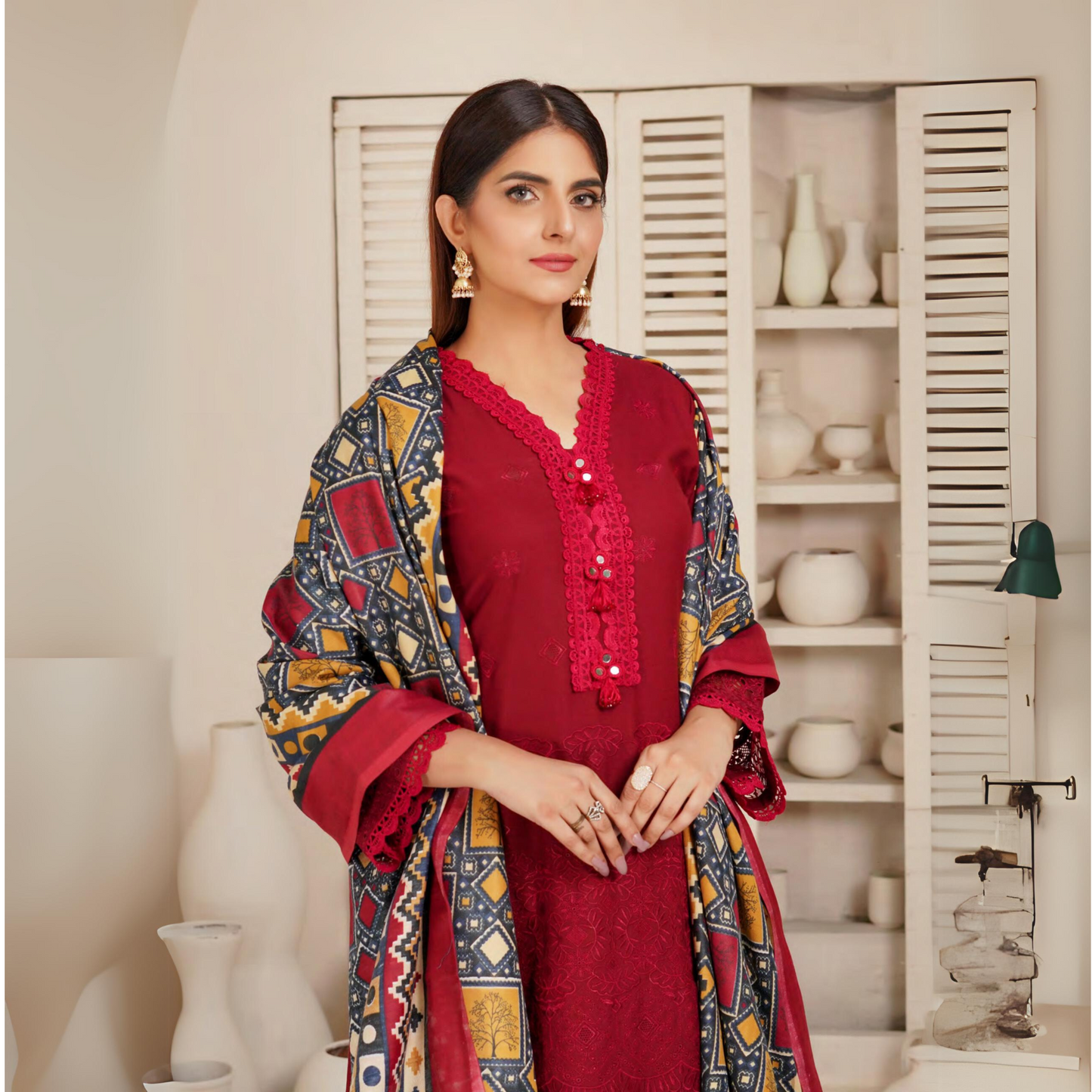 3 Pc Dhanak Collection | Ready to Wear | MUNIRA | UMMUN07