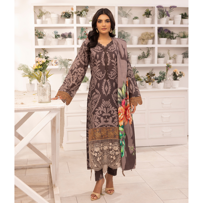 3 Pc Luxury Khaddar Ready to Wear Embroidered Printed Collection by Simrans